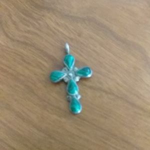 SS & Malachite Cross